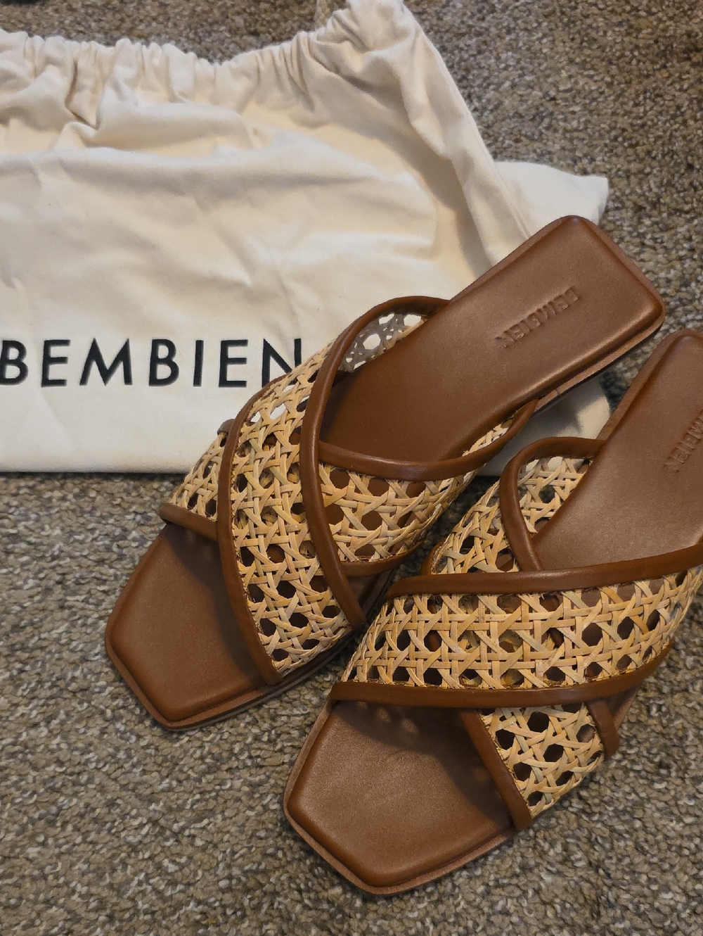 Bembien Woven Raffia Sandals